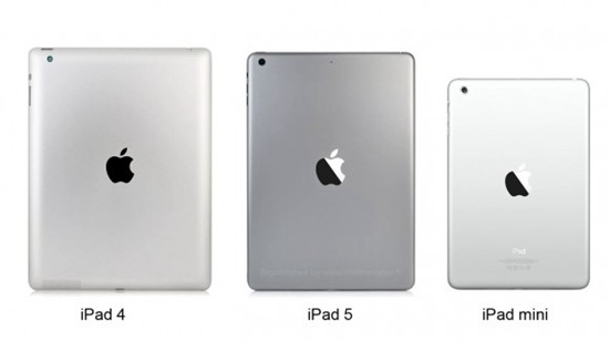iPad 5和iPad mini 2机身规格对比图曝光