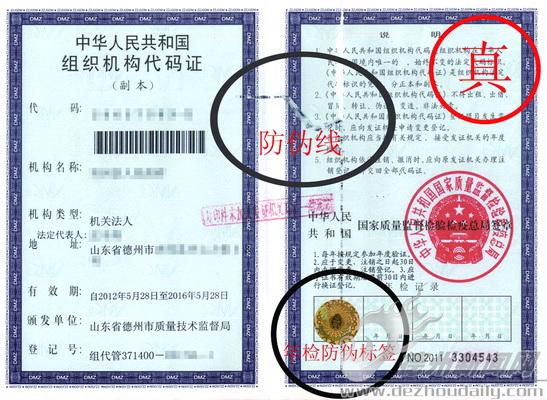 组织机构代码证年检所需资料