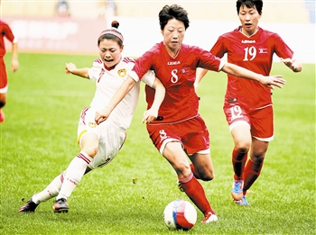 东亚运女足比赛开赛- "90后"中国队憾负朝鲜(图)