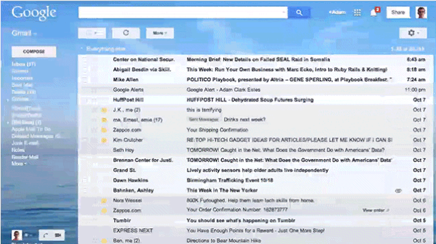 新版雅虎邮箱与Gmail像绝了(图)