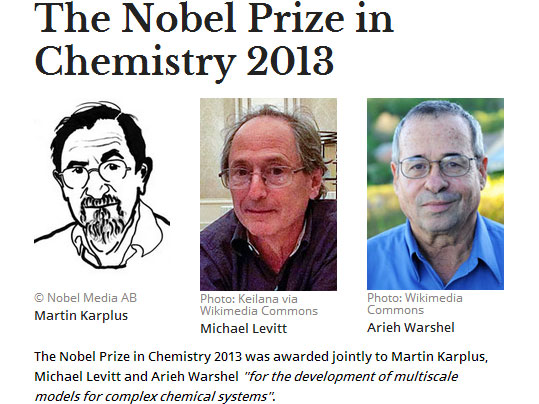 美国生物学家获得2013年诺贝尔化学奖(组图)
