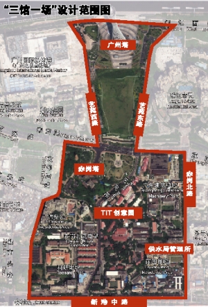 岭南广场规划建纯步行景观带(图)