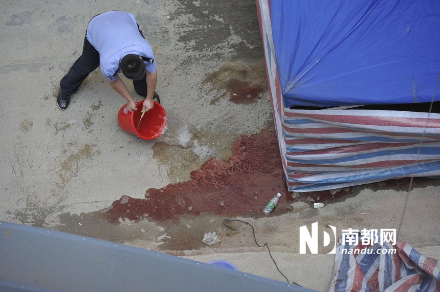 男子当街捅死妻子 随后剖腹自杀(组图)