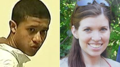 左为被控刺死女教师的14岁少年奇斯姆，右为遇害的24岁女教师瑞泽尔。