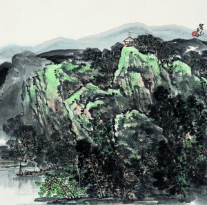 王永中国画《家住青山下》68cm×46cm 2013年