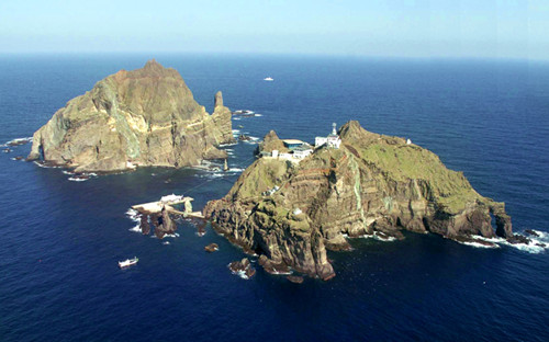 资料图：韩日争议岛屿，韩国称独岛，日本称竹岛。