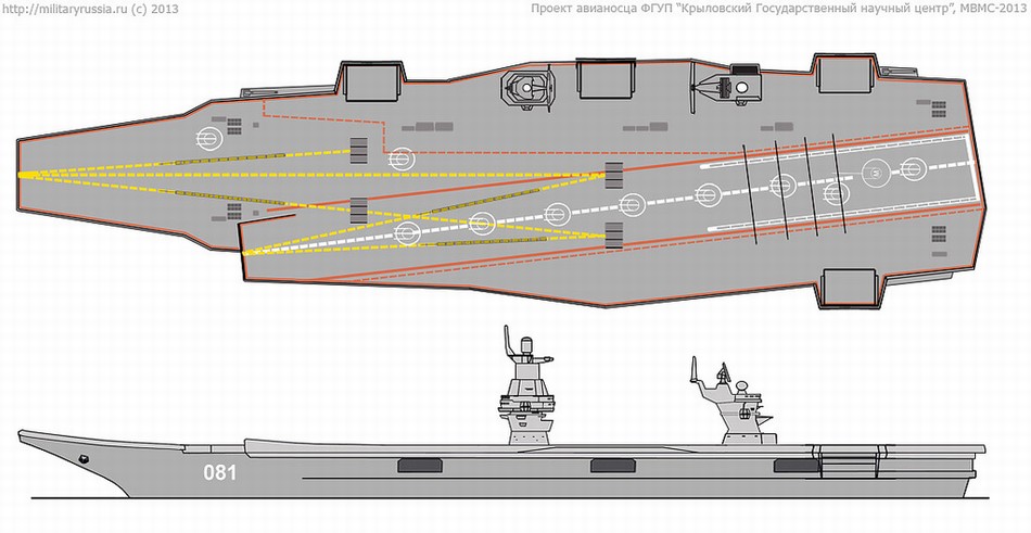 俄海军下一代航母用双舰岛?(组图)