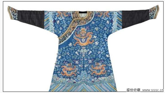 苏富比将在墨尔本拍卖清朝蓝色丝绸龙袍(图)