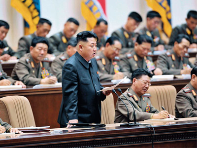 朝鲜人民军第四次连长、连政治指导员大会10月22日至23日在平壤体育馆举行，金正恩在大会上致词并讲话。