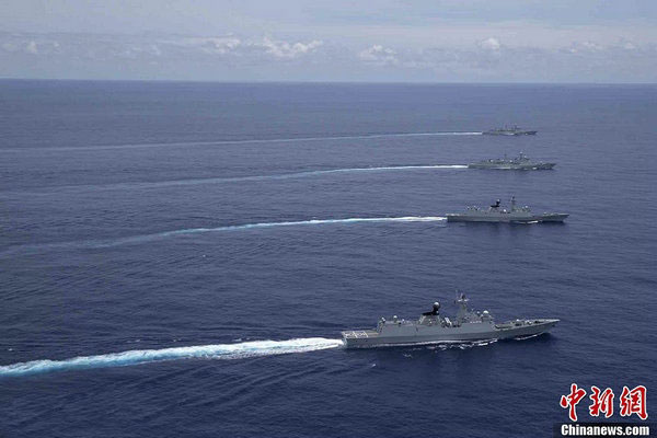 资料图：中国海军北海舰队西太平洋远海演练