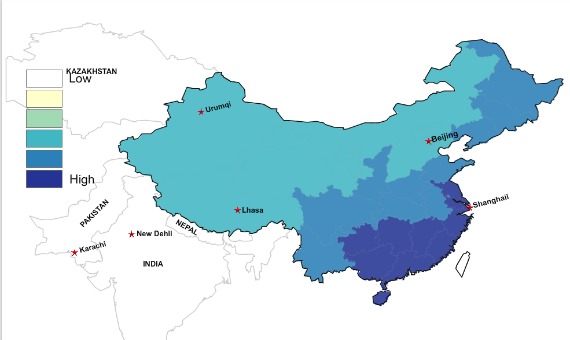 陈姓人口全国分布图_中国姓氏分布图 找找你的姓在哪个省