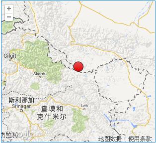 中国与克什米尔地区交界处发生3.0级地震(图)
