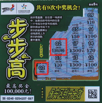 两张彩票换回10万元大奖(图)-步步高(002251)