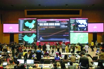 杭州淘宝城数据直播大厅屏幕