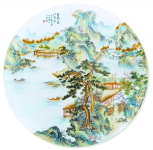 张志汤《春风又绿江南岸》(瓷板画)