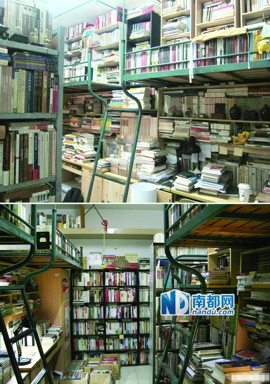 复旦学生陈天翔的私人图书馆。
