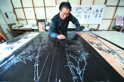江城一绝堆漆画(组图)