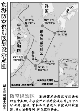 11月23日，中国政府发布划设东海防空识别区的声明，引发了个别国家的强烈反应。