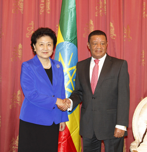 刘延东会见埃塞俄比亚总统穆拉图