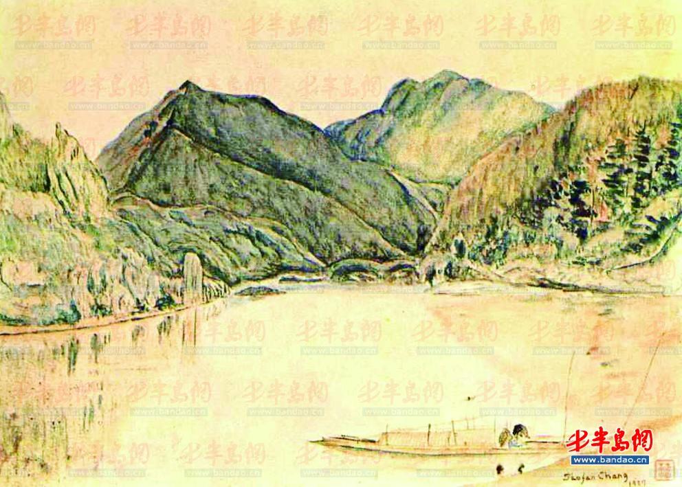 张道藩画作《贵州风景》