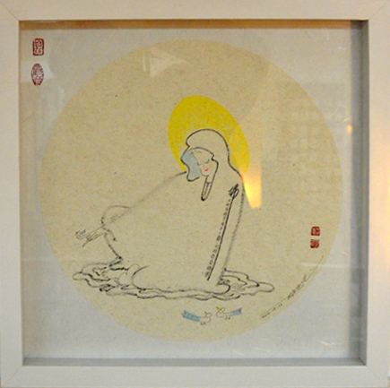 蔡志忠禅画艺术展在华宝斋书院开幕(组图)