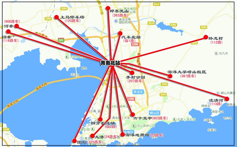 明年1月6日起 14条公交线直通青岛北站(图)