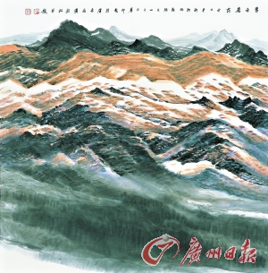 许钦松 《暮色苍茫》 (中国画) 68cmx68cm