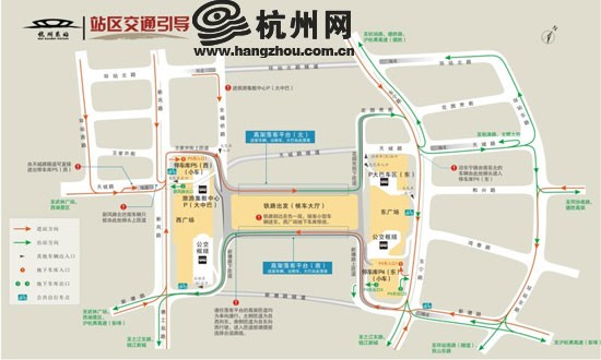 杭州东站枢纽西广场元旦正式亮相 配套道路天城路开通