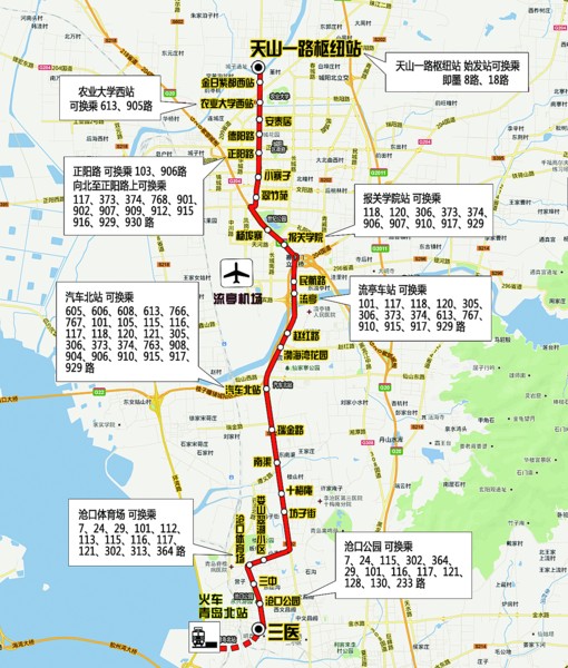 636路公交从即墨出发,途经城阳区最终抵达铁路青岛北站,由于北站周边