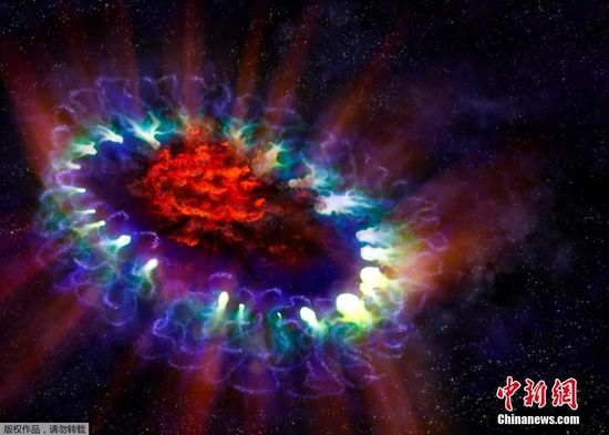 美观测距地球最近超新星爆炸 如焰火表演(图)