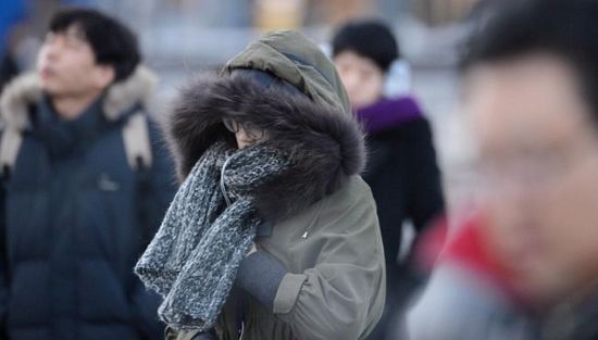 强寒流袭击韩国 首尔体感温度降至零下17度(组
