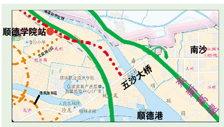 五沙大桥是著名的广佛连接交通堵塞黑点,其扩建工程也是广佛连接的