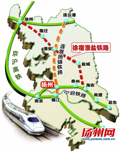 扬州到北京只需5小时 宁扬联络线将"接轨"京沪高铁(图
