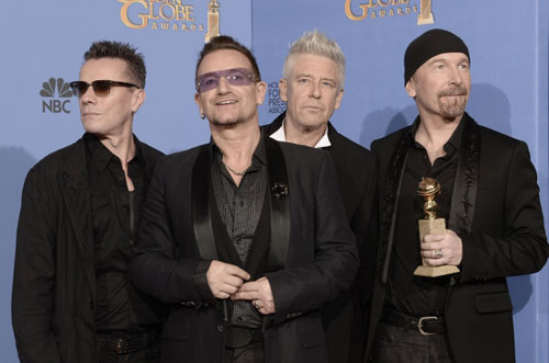 U2乐队获金球奖最佳原创歌曲 称该作品创作35年
