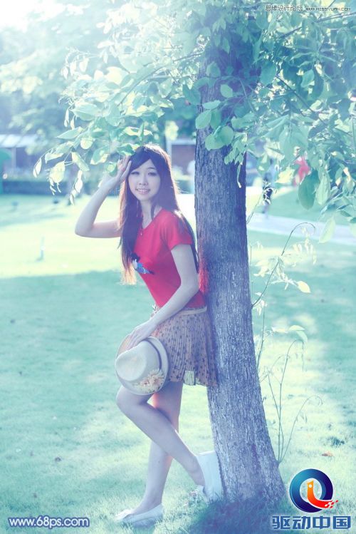 Photoshop调出倚树梦幻蓝色童鼎鼎与美女杀手a梦幻的组图调(美女图片