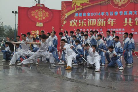 峨眉山市举行峨眉武术民间绝活展示活动(组图)
