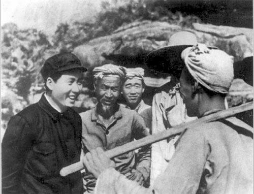 延安时期毛泽东与农民谈话
