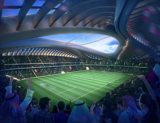 2022卡塔尔世界杯球赛体育场馆效果图