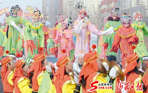 太谷县元宵社火表演在县城隆重举(图)图片