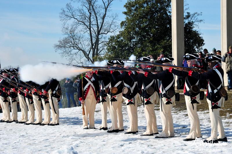组图:华盛顿故居庆祝2014年美国总统日