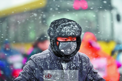 昨天早晨郑州雨雪交加