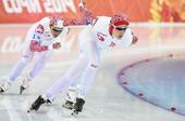 图文：速度滑冰女子团体追逐赛 俄罗斯铜牌