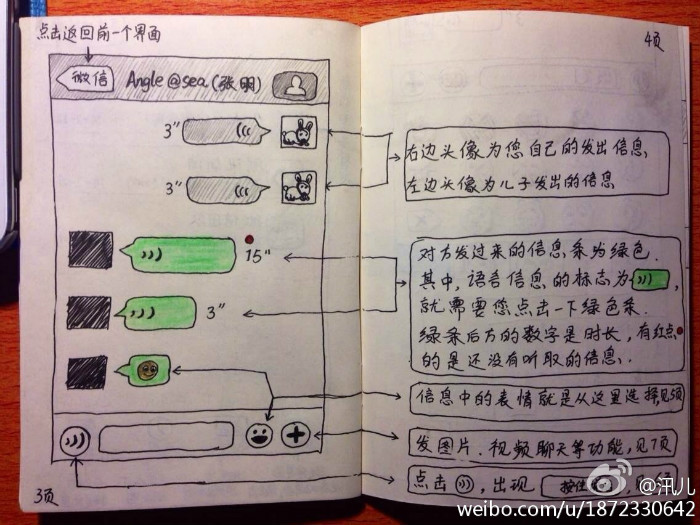 大学生手绘微信说明书教父母用软件(组图)