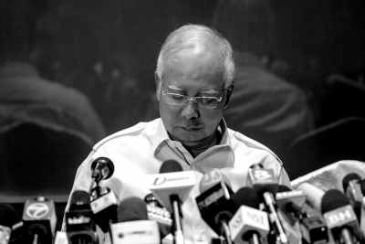 马来西亚总理纳吉布召开新闻发布会。图/CFP
