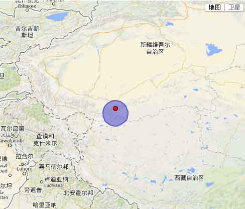 新疆于田县发生4.5级地震 震源深度8千米(图)