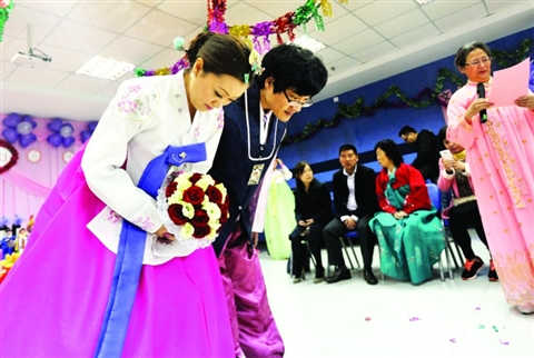 实拍苏州婚宴独特风景朝鲜族传统婚礼图