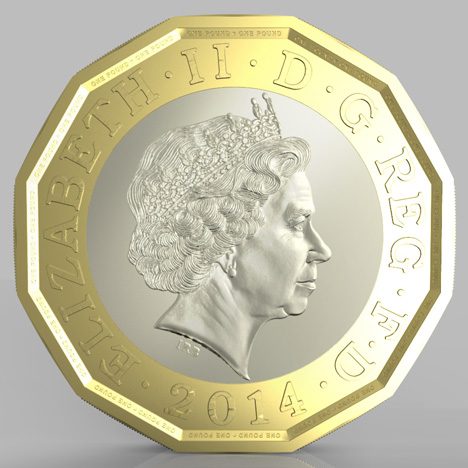 英铸币场推出一英镑新设计:十二边最安全