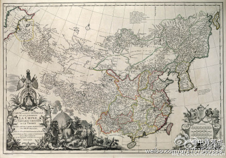 默克尔向习近平赠德1735年绘制的中国地图(图