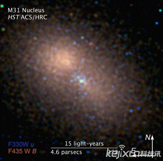 哈勃发现仙女座星系中央黑洞 质量超太阳1亿倍
