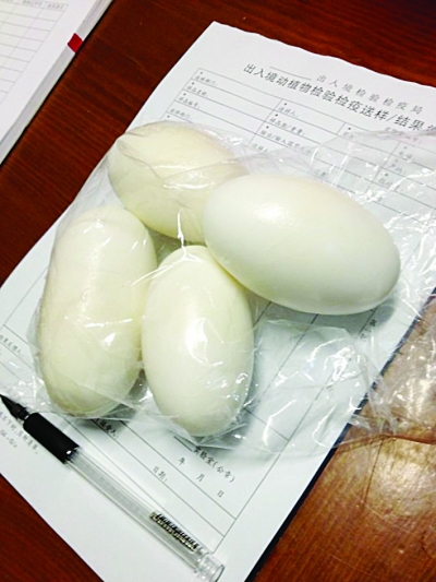 截获的鳄鱼蛋。